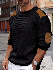 Joaol – Lässiges Sweatshirt Aus Waffelpiqué – Schwarz