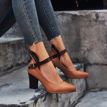 Molina - Bequemer Eleganter Damen Schuh mit Absatz – Braun