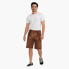 Traditionelle kurze Lederhose für Herren - Oktoberfest 2025 – Braun