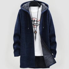 Zilvara | Elegante Unisex-Jacke mit Kapuze – Marineblau