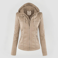 Norlina | Stilvolle Lederjacke mit Thermofutter – Khaki