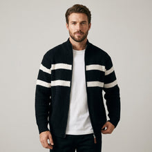 Loick - Strickjacke mit Reißverschluss und Langen Ärmeln – Schwarz