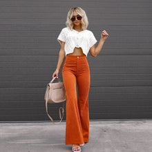 Loisa - Schlaghose Trendy & Bequem – Orange