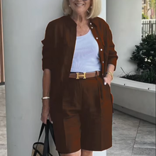 NAÏS – DAS SOMMERSET AUS CARDIGAN & SHORT FÜR STILVOLLE LÄSSIGKEIT – Braun