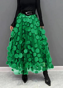 Silviya | Damen Eleganter Stilvoll Rock | Lang – Hellgrün