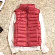 Bettina | Damen Warme Winter Steppweste – Rot