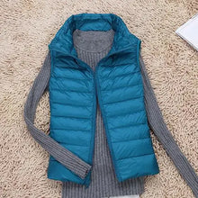 Bettina | Damen Warme Winter Steppweste – Blau