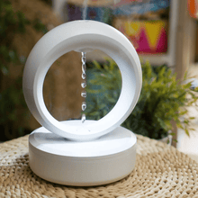 Design-Luftbefeuchter mit LED & Schwebetropfen-Effekt – Touch Control & Flüsterleise – Rund Weiß