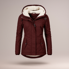 Fleecejacke mit verstellbarer Kapuze - Danna – Weinrot