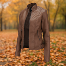 Damen Lederjacke im Bikerstil - Annelise – Cafe