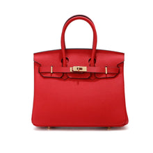 Jane – Premium-Handtasche aus echtem genarbtem Leder – Rot