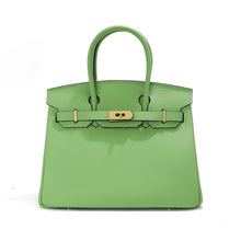 Jane – Premium-Handtasche aus echtem genarbtem Leder – Grün