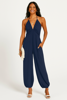 Roselyne - Müheloser Chic mit unserem Jumpsuit für Frauen! – Ozeanblau