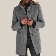 Luxus & Wärme Wintermantel –  ALINA – Grau