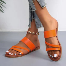 Patricia - Weiche Bequeme Lauf Sandalen – Orange