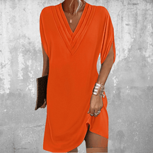 Minetta - Elegantes Kleid mit Bauchbedeckung – Orange