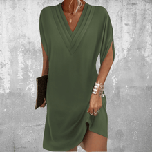 Minetta - Elegantes Kleid mit Bauchbedeckung – Militärgrün (Fast ausverkauft)