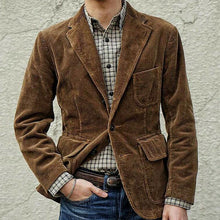 Herren elegante Cordjacke Aliams – Braun