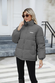 Kallena – Winddichte, Gesteppte, Warme Jacke – Grau