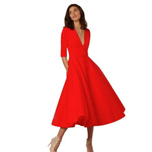 Vintage 60er Jahre A-Linien Swing Kleid – Rot