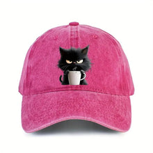 Malenia – Baseball Kappe Mit Katzen Motiv – Rosarot