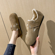 Clog-Schuhe für Frauen mit Plüschfutter - Yadhi – Beige mit Absätzen