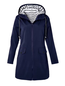 Rinola – Kapuzenjacke Mit Taschen – Marineblau