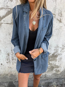 Ysabeau | Elegantes Denim Lässiges Jas – Blau 2