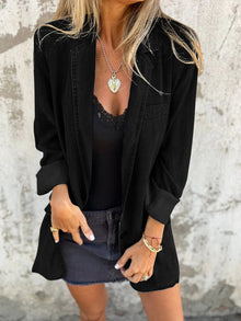 Ysabeau | Elegantes Denim Lässiges Jas – Schwarz