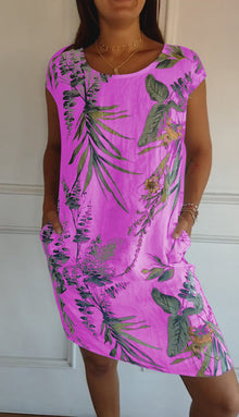 Sharon | Rundhals Kleid – Lila