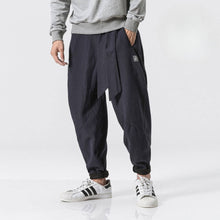 Herren-Baggy-Hose aus Leinen - Iker – Marineblau