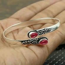 Rovik – Vintage-Armband Aus Silber – Rot