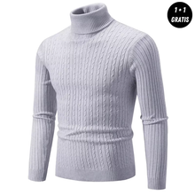 Warmer Strickpullover mit Rollkragen - ENZO – Hellgrau