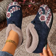 Dannelia – Bequeme Schuhe Aus Kunstfell – Blau