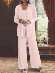 Gimena – Set Aus Glitzer-strickjacke Und Hose – Rosa