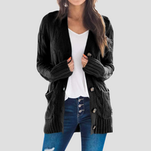 Josephine | Kabelstrick-Cardigan – Schwarz