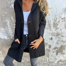Coline - Legerer Blazer mit Kapuze – Schwarz