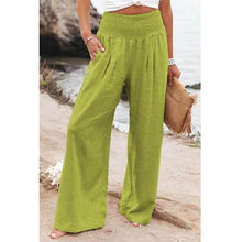 Quinley - Leinenhose mit Stretch – Grün