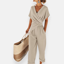 Evelyn - Outfit Set mit Wickelstil – Beige
