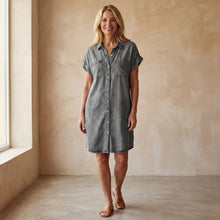 ELENORE - Elegantes Klassisches Kleid – Grau