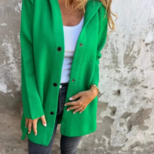 Coline - Legerer Blazer mit Kapuze – Grün