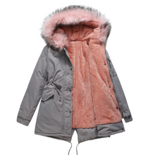 Gabriela | Damen Warme Winterjacke mit langen Ärmeln – Grau