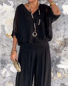 Lanaika | Elegantes Sommer-Set – Schwarz