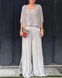 Lanaika | Elegantes Sommer-Set – Grau