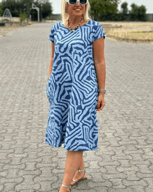 Quira - Soft-Touch-Sommerkleid – Blau