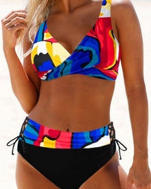 Eliana | Bunter und eleganter Bikini – Blau