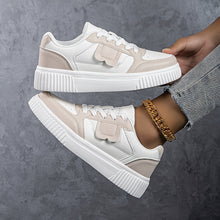 Stylische ultraleichte Plus-Size Sneaker für Damen | Perfekt für den Alltag – Weiß Beige