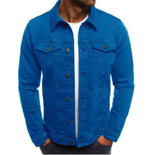 Domin - Farbige Jeansjacke für Männer – Blau