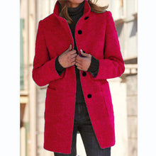 Vintora™ – Retro Damen-Windjacke mit Knöpfen und Stehkragen – Rot
