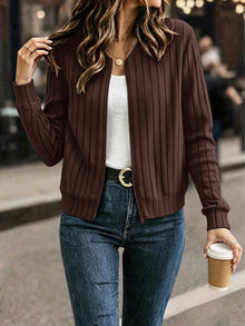Nalia – Strickjacke Mit Einem Ärmel – Kaffee
